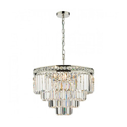 Luminaire Center Suspension Vyana Cristal,chrome poli 4 ampoules 3,4cm