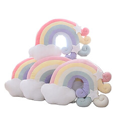 Universal Mignon peluche coussin soleil coussin arc-en-ciel sommeil lit bébé décoration douce peluche cadeau biologique pour les enfants cadeau de Noël jouet | peluche coussin (50 * 38cm)