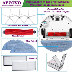 Avis INF Pièces détachées pour Roborock S7/S7 Plus/T7/T7 Plus/T7s/T7s Plus 9 pièces