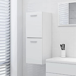 Maison Chic Armoire de salle de bain,Meuble de rangement,Meuble haut Blanc 30x30x80 cm Aggloméré -GKD382652