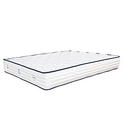 LUXURY LITERIE Matelas 160x200 cm, Patriote, 27cm, Ressorts Ensachés, mémoire de forme, indépendance du couchage, face été/hiver