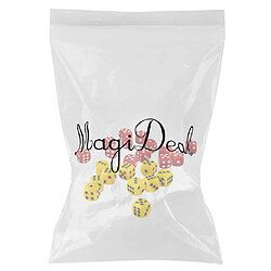 Avis 100 Pack 12mm D6 Dice Six faces pour les accessoires de jeux de société Rouge et Jaune