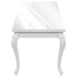 Avis vidaXL Table à manger 179x89x81 cm Blanc brillant