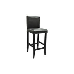 Helloshop26 Lot de 6 tabourets de bar design chaise siège cuir artificiel noir 1202072