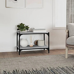 Avis Maison Chic Meuble TV scandinave gris - Banc TV pour salon Sonoma 60x33x41 cm Bois d'ingénierie et acier -MN17471