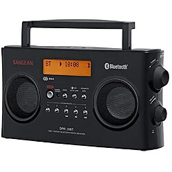 Sangean radio portable DAB+ FM-RDS Bluetooth avec 10 stations préprogrammées noir