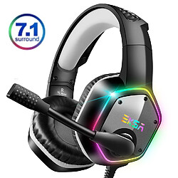 Universal Casque de jeu 7.1 Surround virtuel câble casque de jeu casque basse avec microphone flash lumière LED