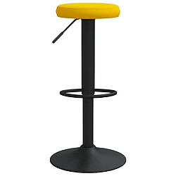 Avis vidaXL Tabourets de bar lot de 2 jaune moutarde velours