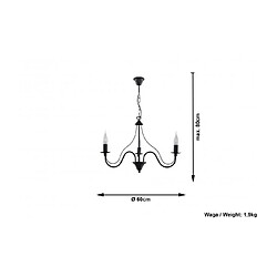 Acheter Luminaire Center Lustre MINERWA acier noir 3 ampoules