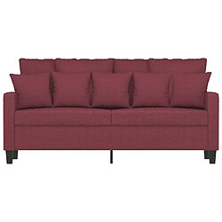 Avis Maison Chic Canapé à 2 places,Sofa de Salon,Canapé droit Rouge bordeaux 140 cm Tissu -GKD167909