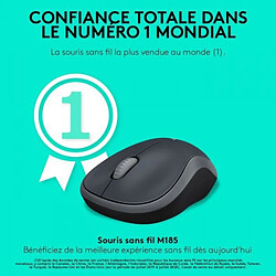 Souris LOGITECH - sans fil optique - M185 Gris