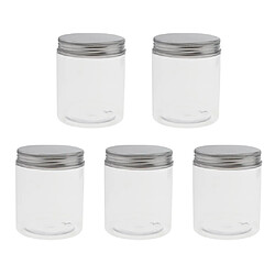 5pcs 250ml pots de pot en plastique de maquillage vide crème cosmétique conteneurs couvercle à vis