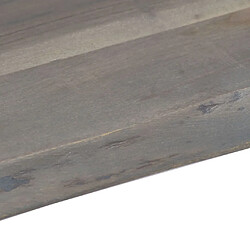 Avis vidaXL Table basse avec bord naturel Gris 115x60x40 cm Bois d'acacia