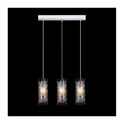 Luminaire Center Suspension Ibiza Métal Chrome 3 ampoules 26cm