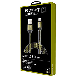 Sandberg MicroUSB Green Camouflage 1m câble USB