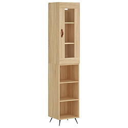 vidaXL Buffet haut Chêne sonoma 34,5x34x180 cm Bois d'ingénierie