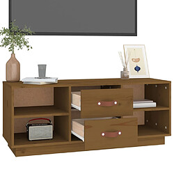 Acheter vidaXL Meuble TV Marron miel 100x34x40 cm Bois de pin massif