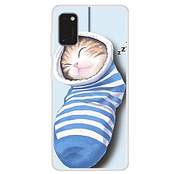 Coque en TPU impression de motifs souple chat pour votre Samsung Galaxy A71