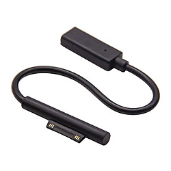 Prime USB-C Type C Câble pour Microsoft Surface Pro 3/4 / 5/6, Pro Aller, ordinateur portable 15V / 3A Puissance Adaptateur 0.2 mètres Noir