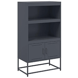 vidaXL Buffet haut anthracite 68,5x38,5x123,5 cm acier