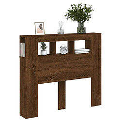 Acheter Maison Chic Tête de lit scandinave à LED,meuble de chambre chêne marron 120x18,5x103,5cm bois ingénierie -MN58070