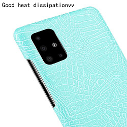 Wewoo Coque Pour Galaxy A51 Antichoc Crocodile Texture PC + PU Case Vert clair pas cher