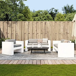 Maison Chic Ensemble de salle à manger de jardin 2 pcs,Table et chaises d'extérieur blanc bois de pin massif -GKD960937