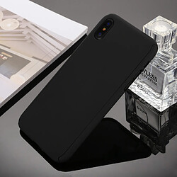 Wewoo Coque renforcée noir pour iPhone X 360 degrés pleine couverture détachable PC Housse de protection avec film de verre trempé