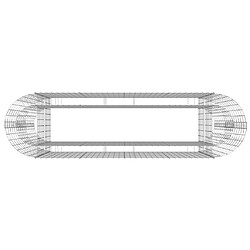 Acheter vidaXL Lit surélevé à gabion Fer galvanisé 190x50x100 cm