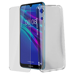 Avizar Coque Huawei Y6 2019 / Y6S Silicone Gel + Film Ecran Verre Trempé transparent