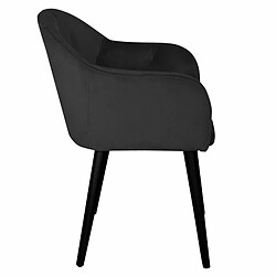 Avis Paris Prix Fauteuil Design en Velours Glany 81cm Noir