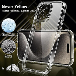 Coque Pour iPhone 15 Pro Max Silicone Transparente Angles Renforces + 2 Verres Trempes Little Boutik®