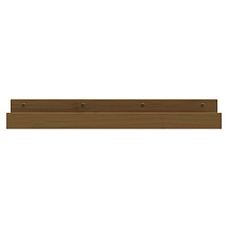 Avis vidaXL Étagères murales 2 pcs Marron miel 80x12x9cm Bois de pin massif