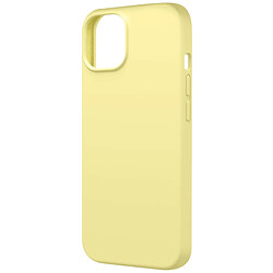 Avizar Coque pour iPhone 15 Silicone Premium Semi rigide Finition Mate Douce Jaune