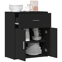 Avis vidaXL Buffet noir 60x31x70 cm bois d'ingénierie