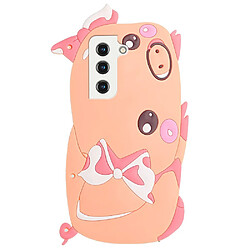 Coque en silicone motif dessin animé 3d avec bandoulière porc pour votre Samsung Galaxy S22 5G