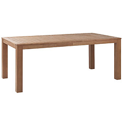 Beliani Table de jardin 190 x 105 cm Bois Bois clair MONSANO