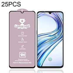 Wewoo Protection Pour Vivo X23 25 PCS 9H HD Grand Arc Haute Alumine Plein Écran Verre Trempé Film