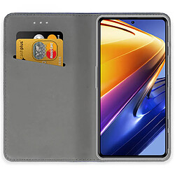 Acheter Htdmobiles Housse pour Xiaomi Poco F4 GT 5G - etui coque pochette portefeuille + verre trempe - BLEU MAGNET