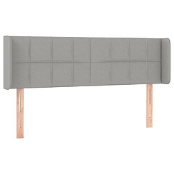 Avis Maison Chic Tête de lit scandinave à LED,meuble de chambre Gris clair 147x16x78/88 cm Tissu -MN75967