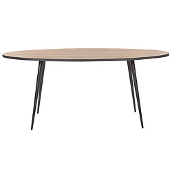 Acheter Beliani Table de salle à manger ovale effet bois foncé 180 x 90 cm OTTAWA