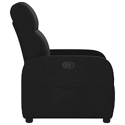 Avis vidaXL Fauteuil inclinable Noir Tissu