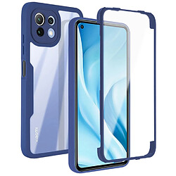 Coque en TPU + acrylique anti-rayures bleu marine pour votre Xiaomi Mi 11 Lite 4G/5G/11 Lite 5G NE