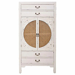 Avis Armoire Alexandra House Living Blanc Rotin Bois d'épicéa Bois MDF 40 x 135 x 70 cm