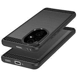 Avizar Coque pour Honor 200 Souple Effet Carbone et Brossé Noir