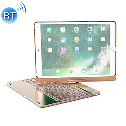 Wewoo F360 Pour iPad Pro 10,5 pouces et iPad Air 10,5 pouces Rotatif Rétro-Éclairage Coloré Version Ordinateur Portable En Alliage D'aluminium Bluetooth Clavier Housse De Protection Or