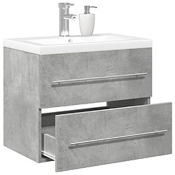 vidaXL Ensemble de meubles de salle de bain 2 pcs gris béton