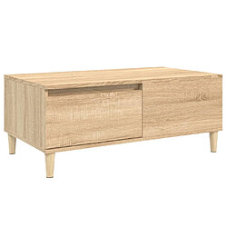 vidaXL Table basse Chêne sonoma 90x50x36,5 cm Bois d'ingénierie