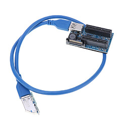 Câble D'extension Pci-e X1 à Double 4x De 0,6 M Pour Une Installation Dans Un Espace Restreint (uex105)