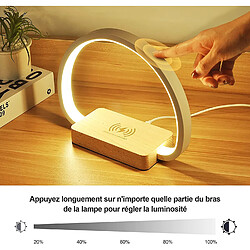 Acheter Lampe de Chevet Chargeur sans Fil, Lampe de Table Tactile avec Port USB, Lampe de Bureau LED avec 3 Niveaux de Luminosié et Gradation Continue pour Lecture, le Chevet, la Chambre, le Salon, le Bureau